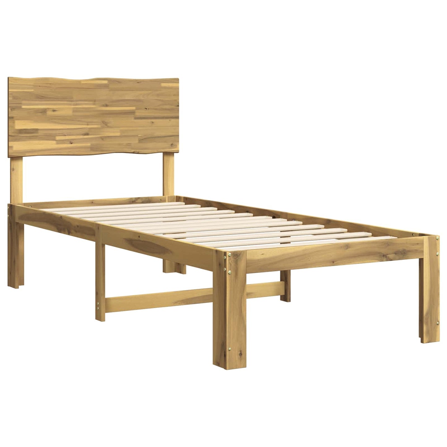Single Bed Frame with Headboard ROSTOCK White 75 x 190 cm