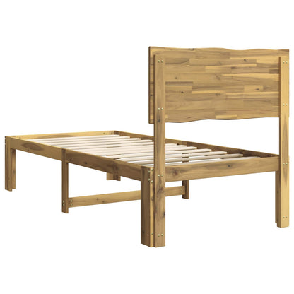 Single Bed Frame with Headboard ROSTOCK White 90 x 200 cm