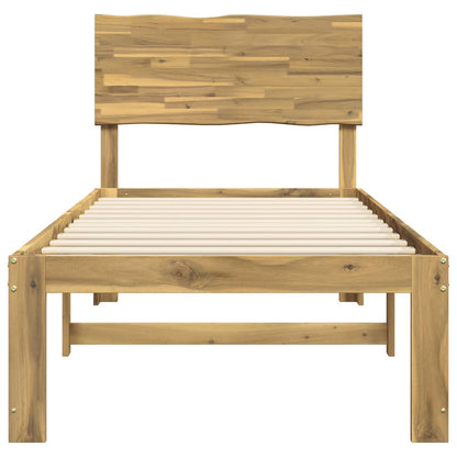 Single Bed Frame with Headboard ROSTOCK White 100 x 200 cm