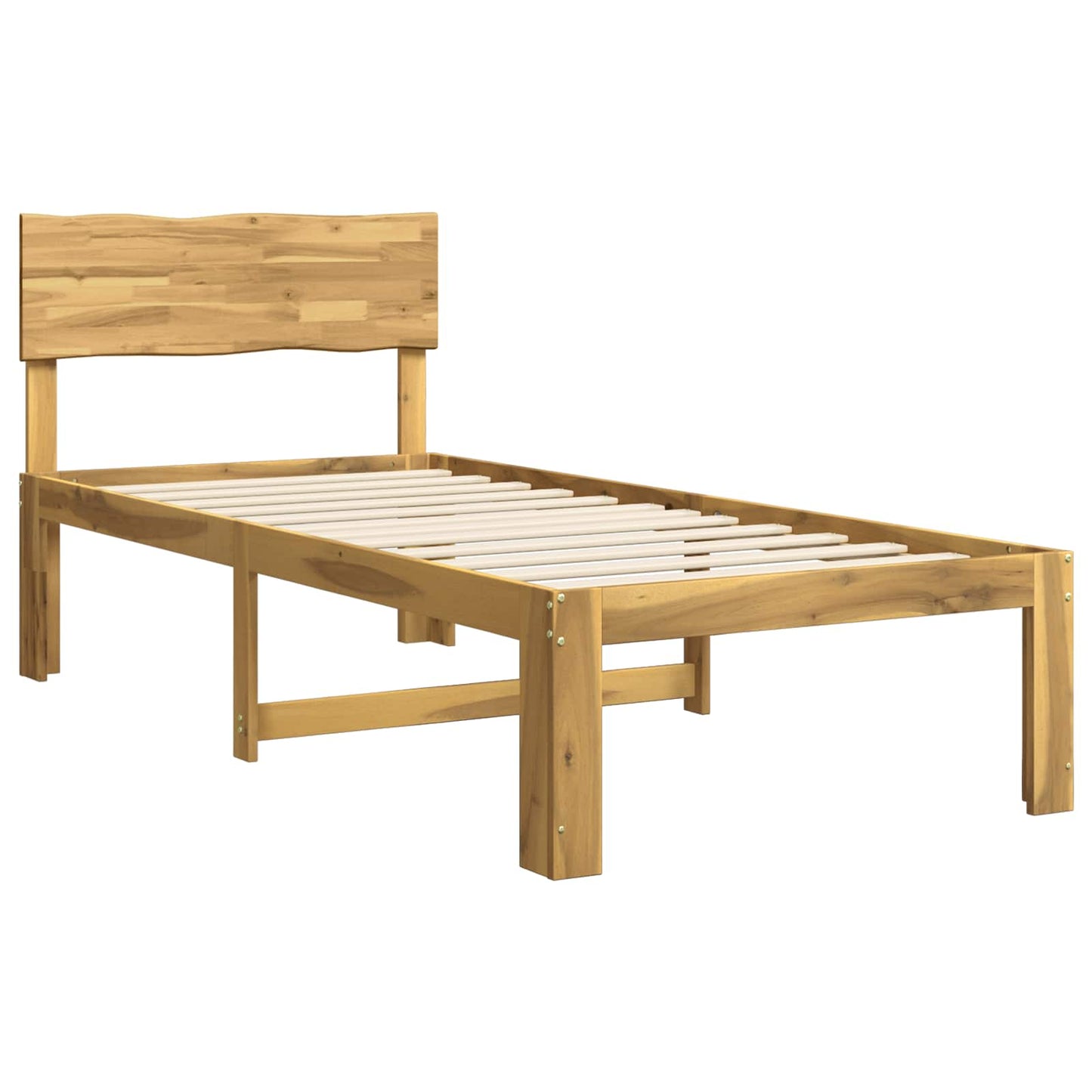 Single Bed Frame with Headboard ROSTOCK White 90 x 190 cm