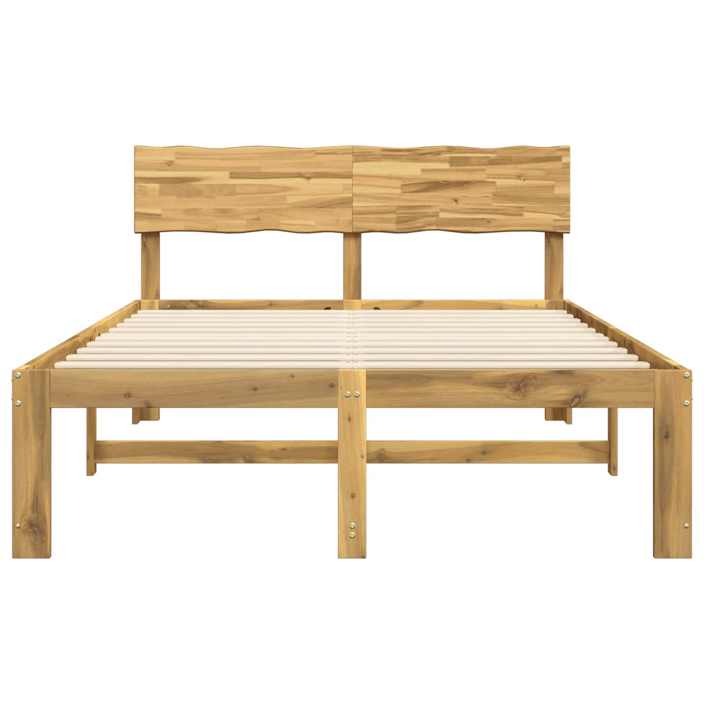 Double Bed Frame with Headboard ROSTOCK White 120 x 190 cm