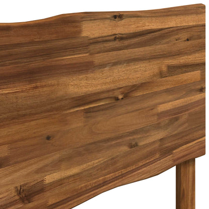 Double Bed Frame with Headboard ROSTOCK Natural 135 x 190 cm