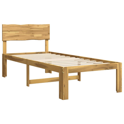 Single Bed Frame with Headboard ROSTOCK White 90 x 200 cm