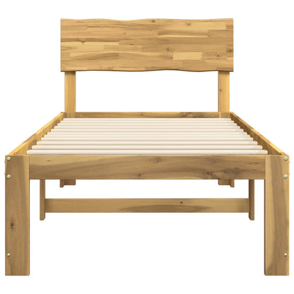 Single Bed Frame with Headboard ROSTOCK White 100 x 200 cm
