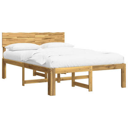 Double Bed Frame with Headboard ROSTOCK White 140 x 200 cm