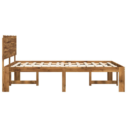 Double Bed Frame with Headboard ROSTOCK Natural 120 x 190 cm