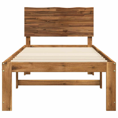 Single Bed Frame with Headboard ROSTOCK Natural 80 x 200 cm
