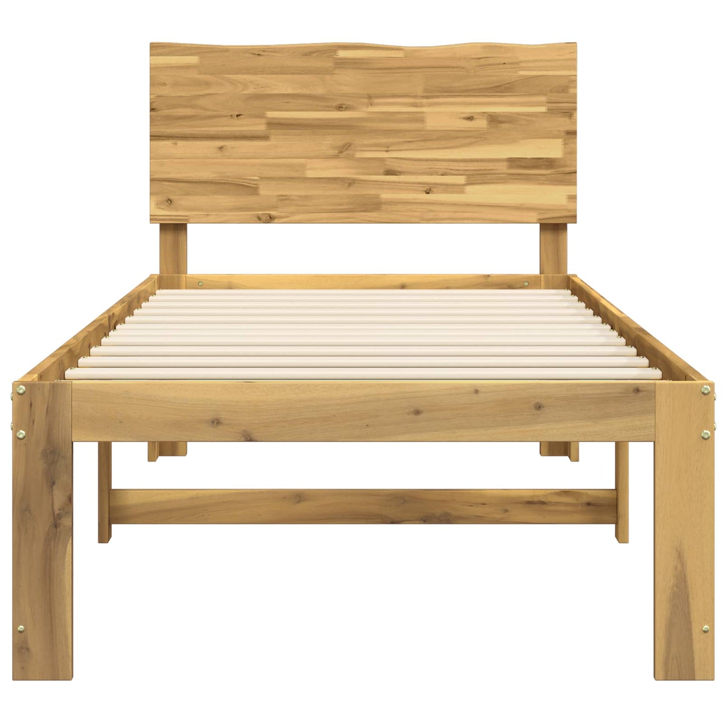 Single Bed Frame with Headboard ROSTOCK White 80 x 200 cm