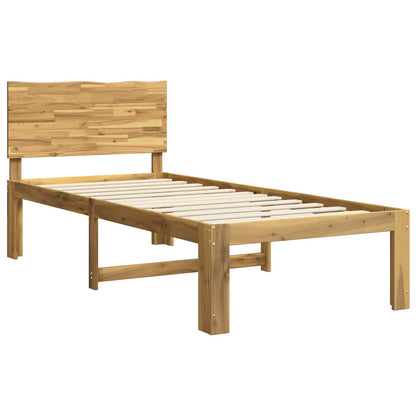 Single Bed Frame with Headboard ROSTOCK White 90 x 200 cm