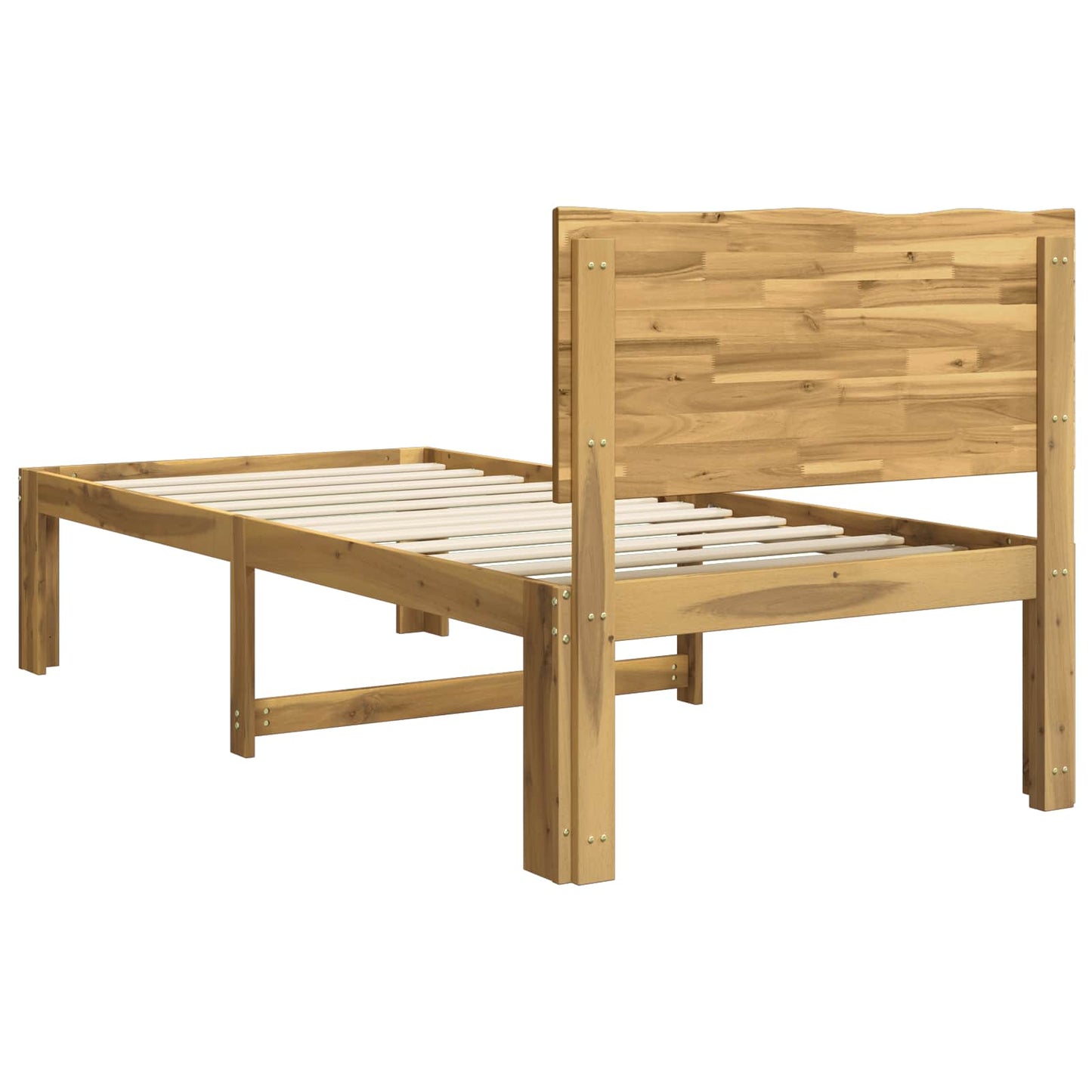 Single Bed Frame with Headboard ROSTOCK White 90 x 200 cm