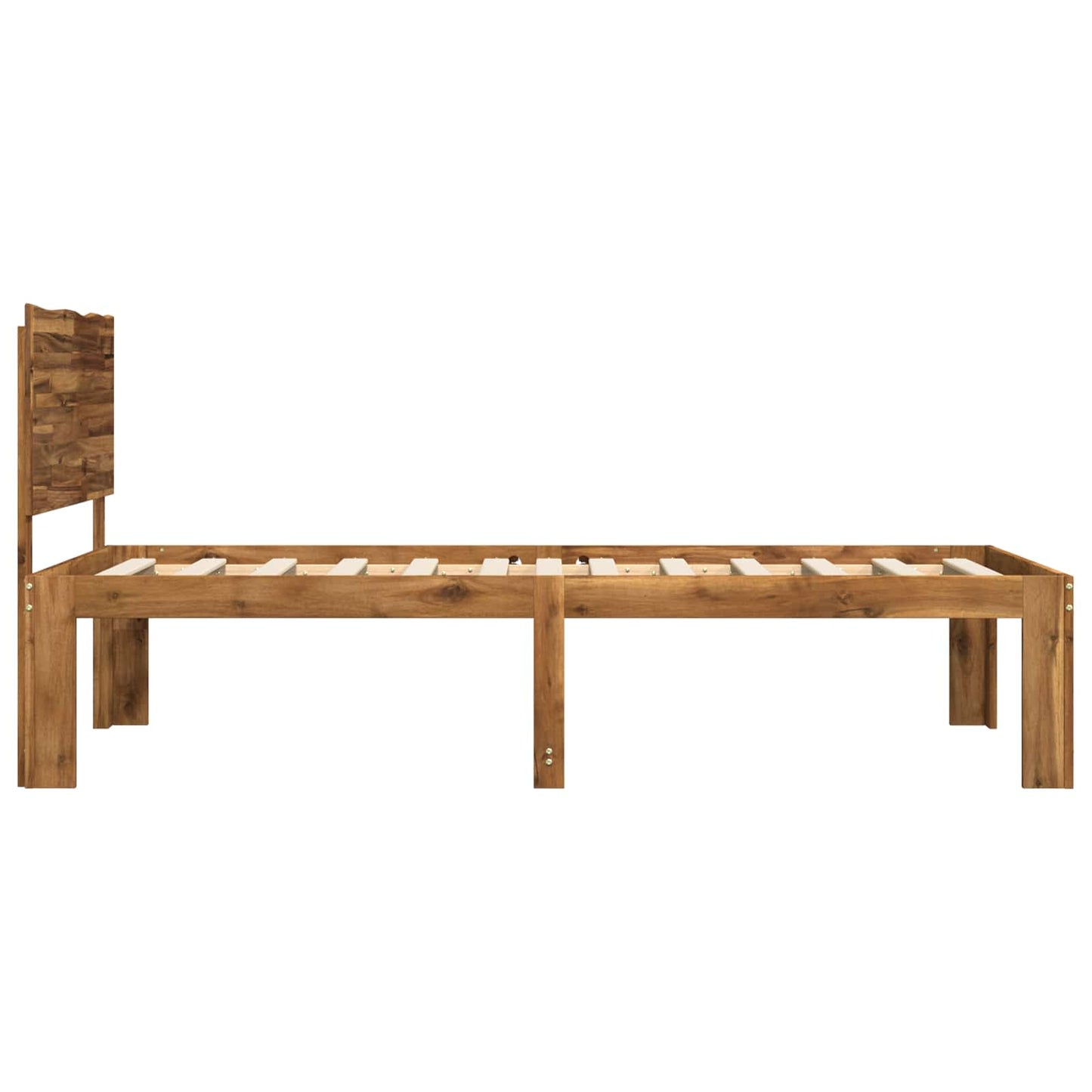 Single Bed Frame with Headboard ROSTOCK Natural 75 x 190 cm