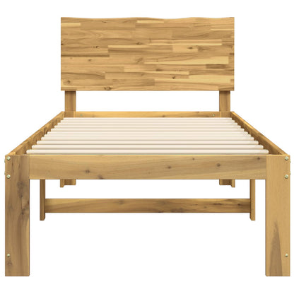Single Bed Frame with Headboard ROSTOCK White 90 x 190 cm