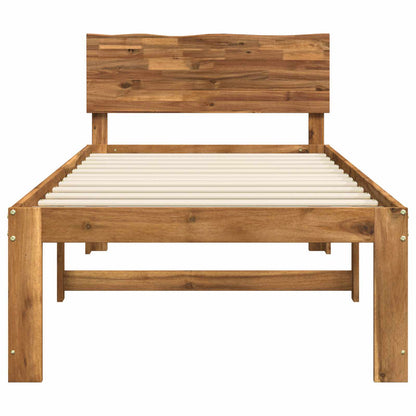 Single Bed Frame with Headboard ROSTOCK Natural 80 x 200 cm