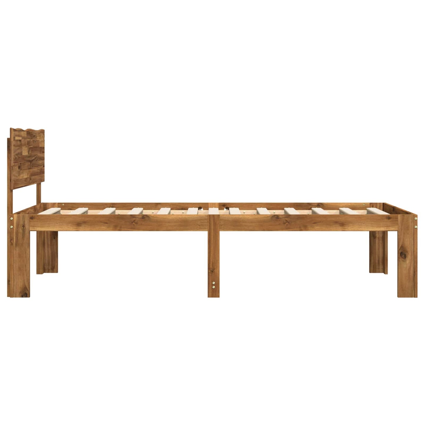 Single Bed Frame with Headboard ROSTOCK Natural 80 x 200 cm