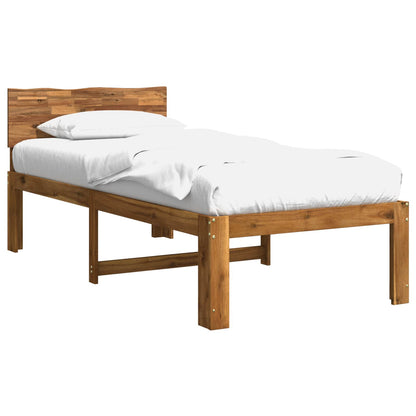 Single Bed Frame with Headboard ROSTOCK Natural 90 x 200 cm