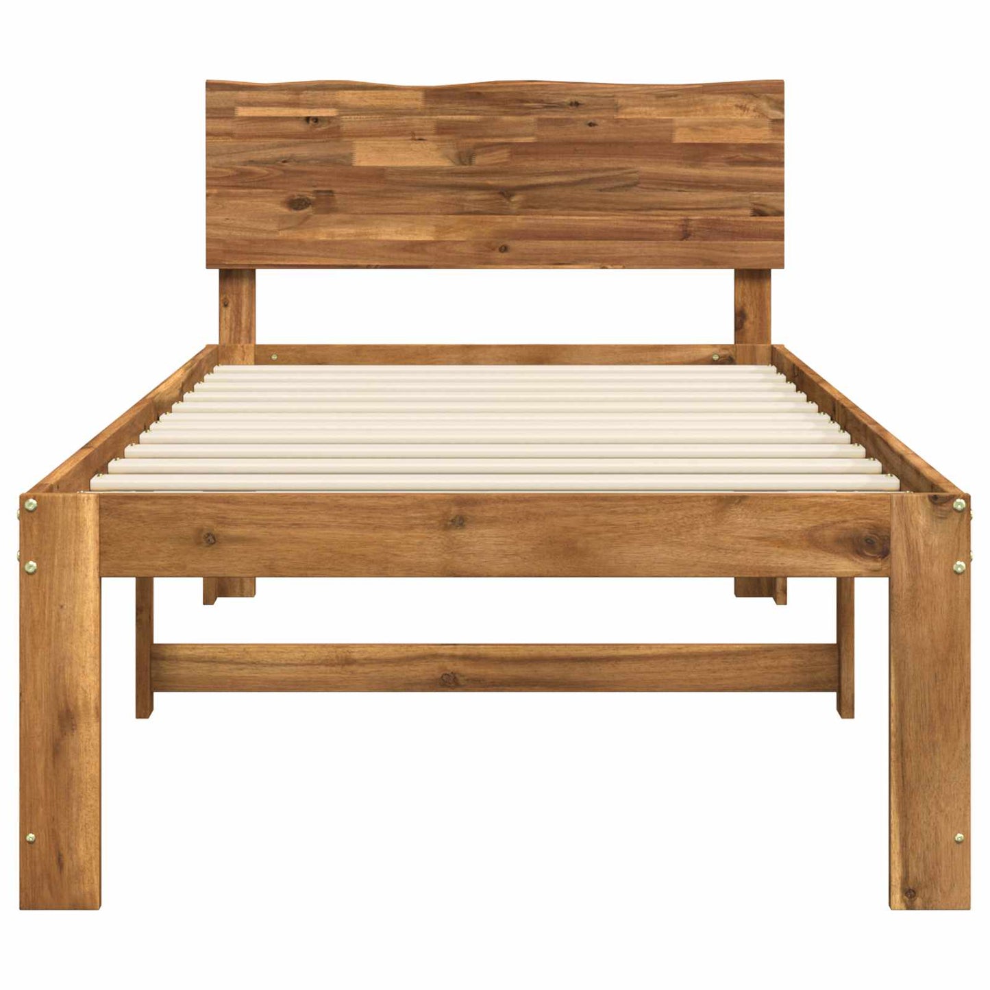 Single Bed Frame with Headboard ROSTOCK Natural 90 x 200 cm