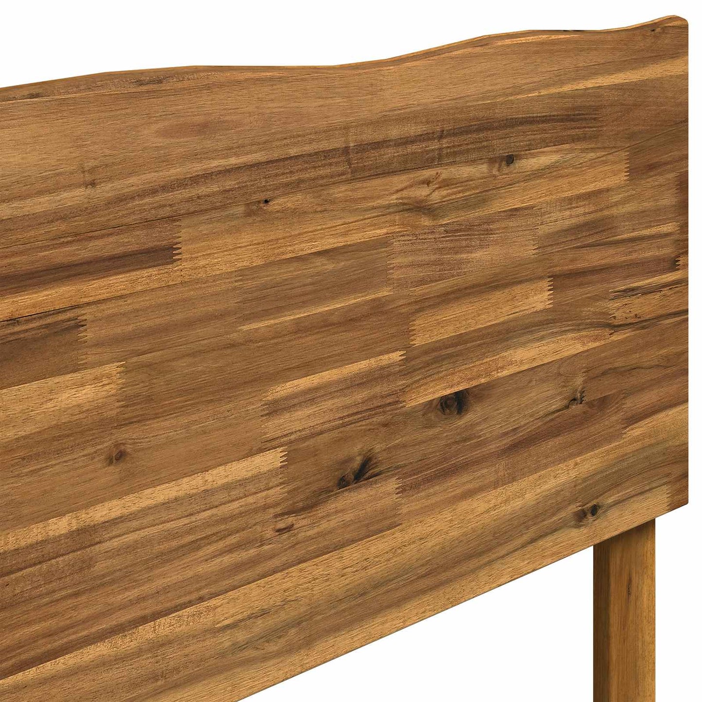Single Bed Frame with Headboard ROSTOCK Natural 100 x 200 cm