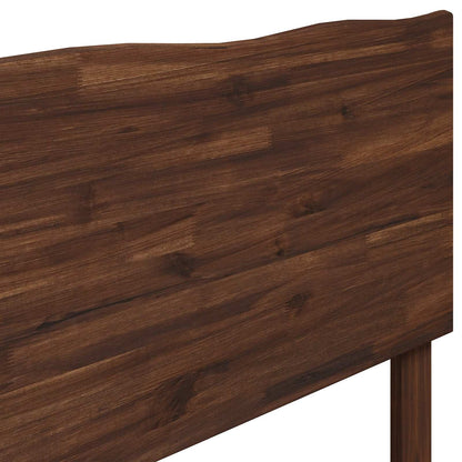 Double Bed Frame with Headboard ROSTOCK Dark Brown 120 x 200 cm