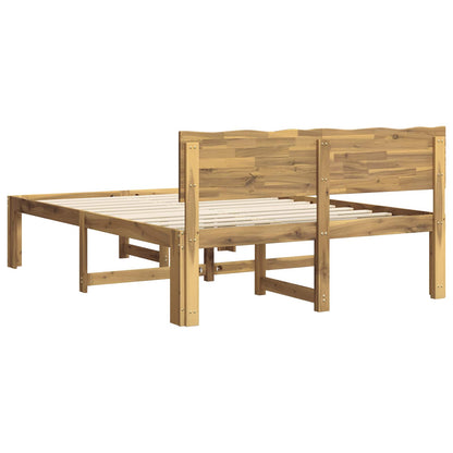 Double Bed Frame with Headboard ROSTOCK White 120 x 200 cm