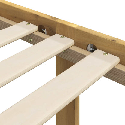 Double Bed Frame with Headboard ROSTOCK White 140 x 200 cm