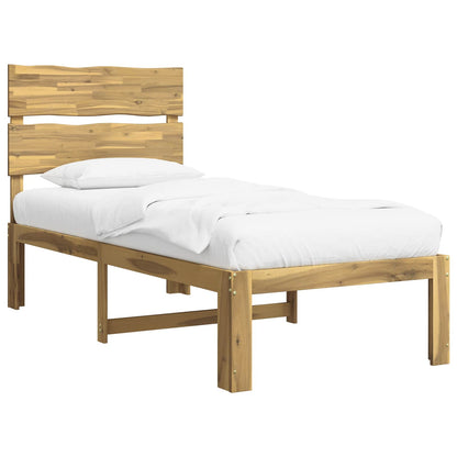 Single Bed Frame with Headboard ROSTOCK White 90 x 190 cm
