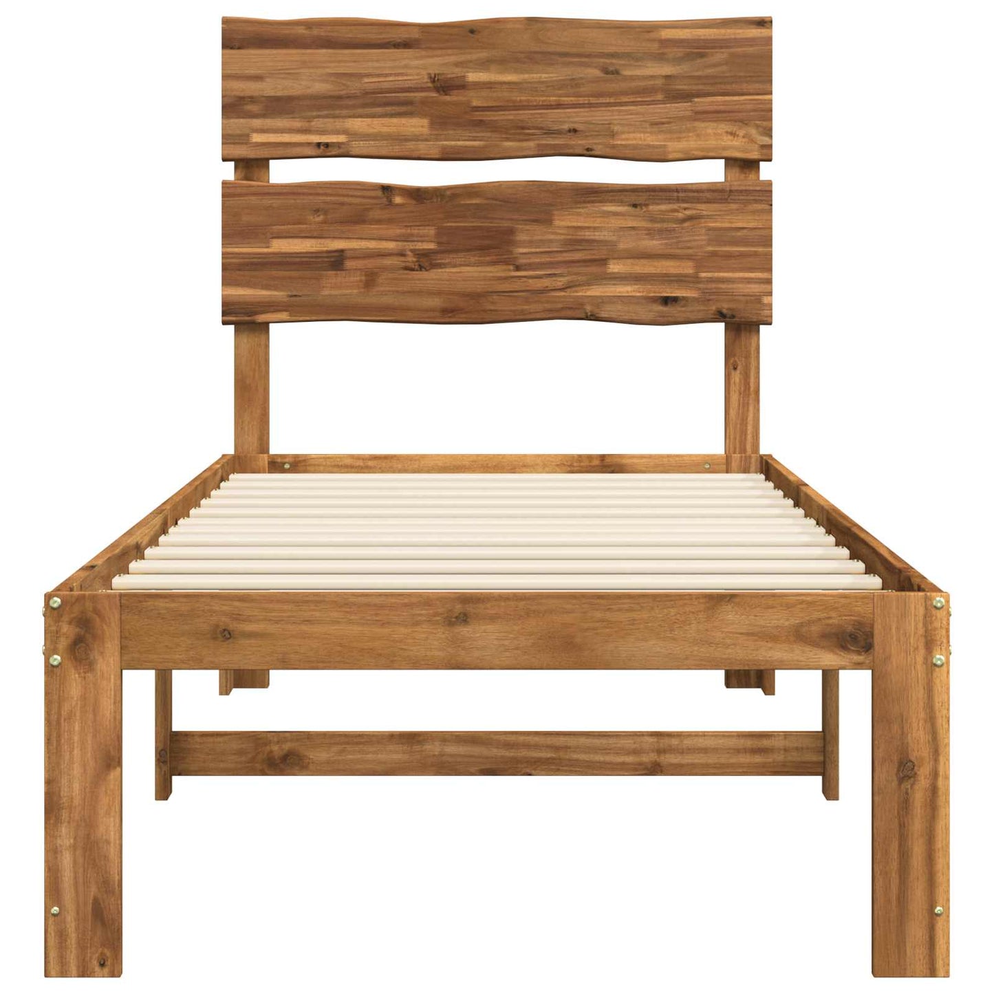 Single Bed Frame with Headboard ROSTOCK Natural 80 x 200 cm