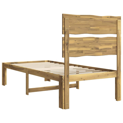 Single Bed Frame with Headboard ROSTOCK White 80 x 200 cm