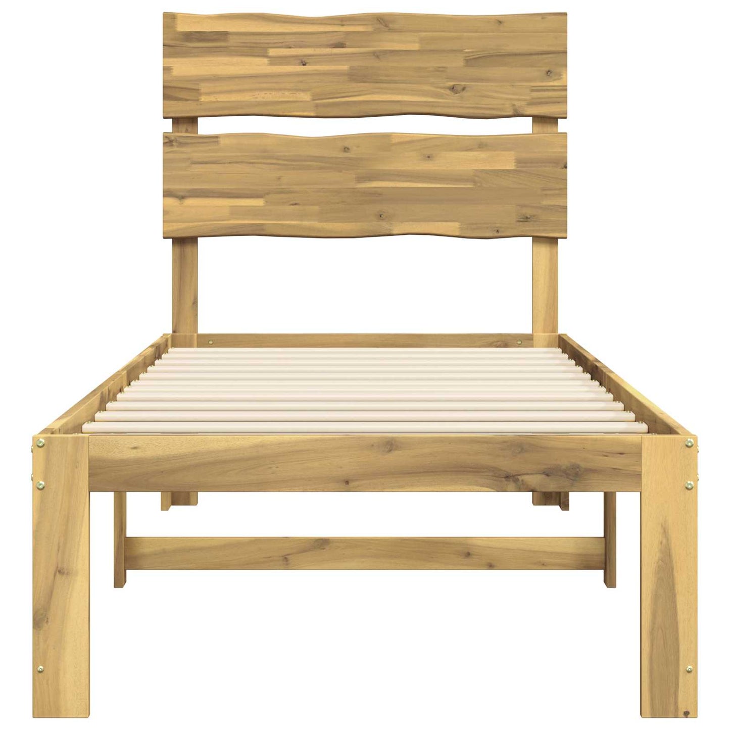 Single Bed Frame with Headboard ROSTOCK White 80 x 200 cm