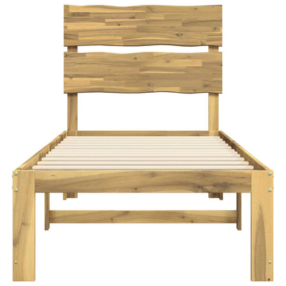Single Bed Frame with Headboard ROSTOCK White 80 x 200 cm