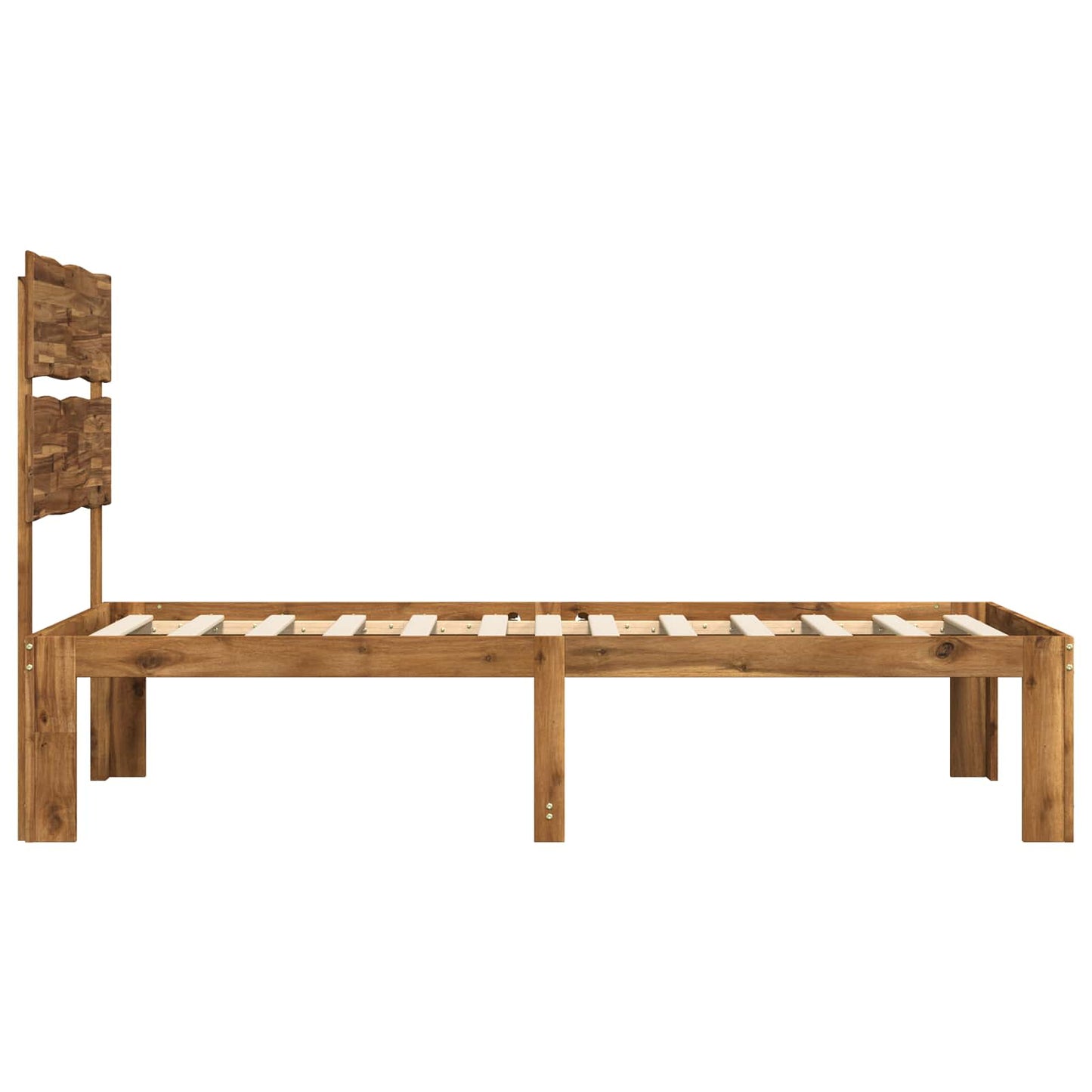 Single Bed Frame with Headboard ROSTOCK Natural 90 x 200 cm