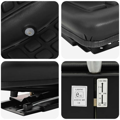 Black 39.5 x 52 x 43 cm Steel and PVC