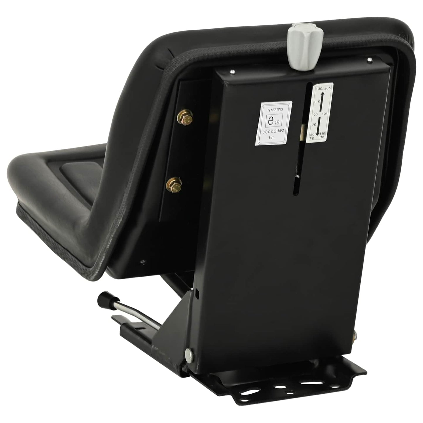 Black 39.5 x 52 x 43 cm Steel and PVC