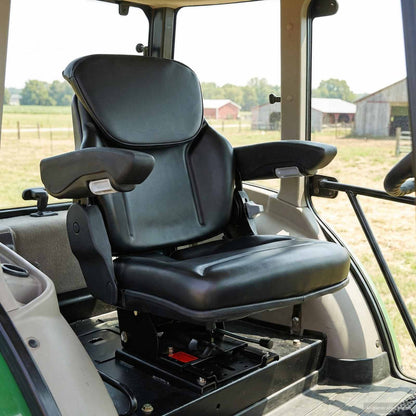 Tractor Seat with Suspension Black 60 x 58 x 72 cm