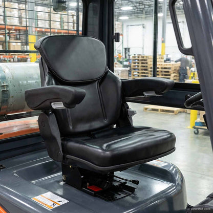 Tractor Seat with Suspension Black 60 x 58 x 72 cm
