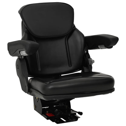 Tractor Seat with Suspension Black 60 x 58 x 72 cm