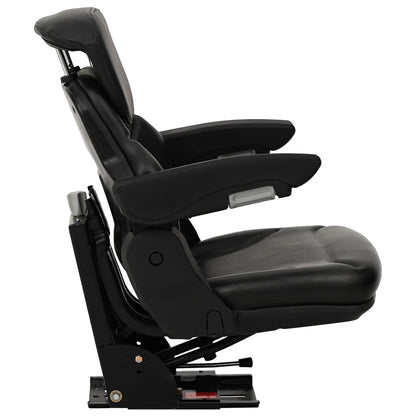 Tractor Seat with Suspension Black 60 x 58 x 72 cm