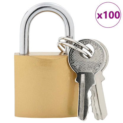 U Lock with Keys 100 pcs Brass Iron