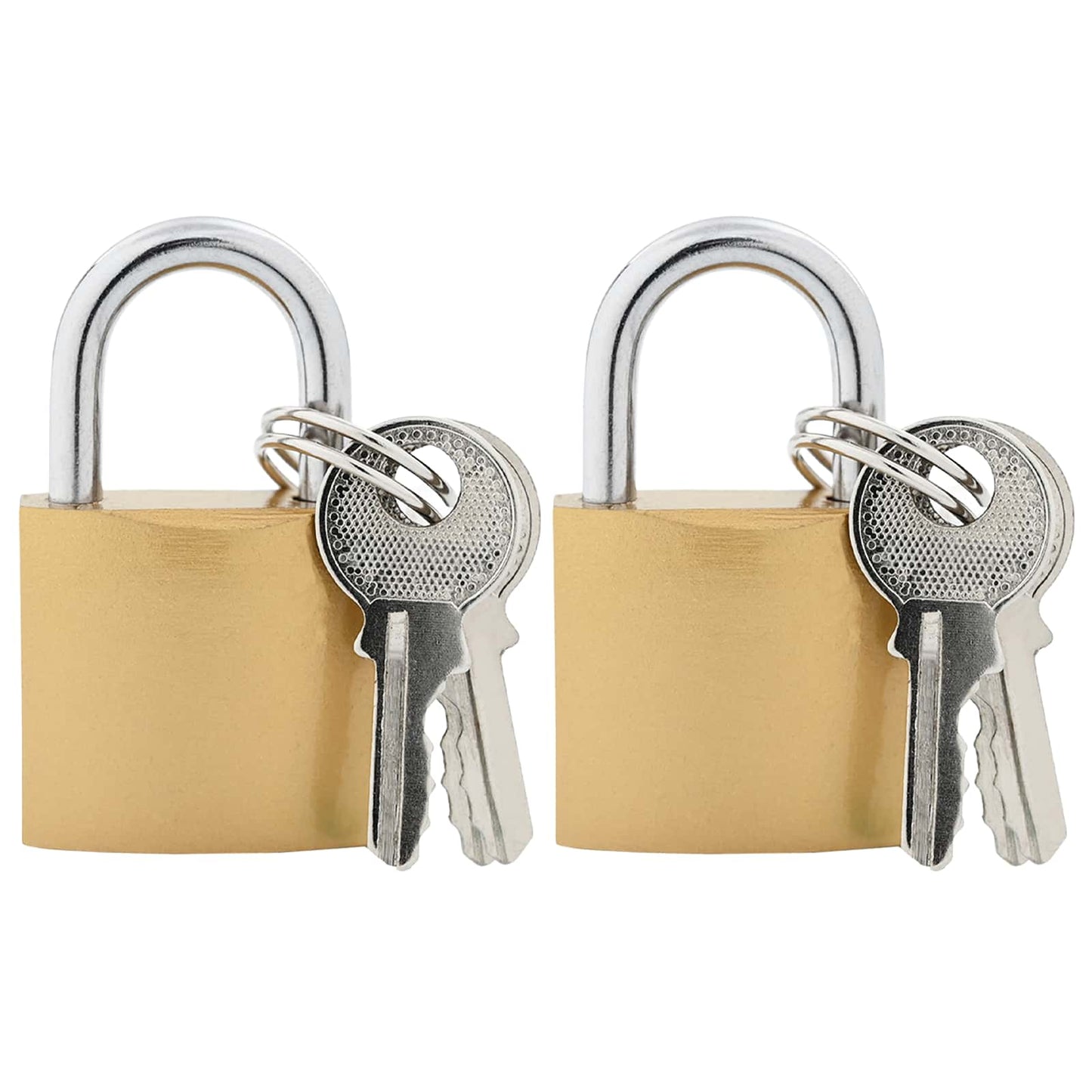 U Lock with Keys 2 pcs Brass Iron