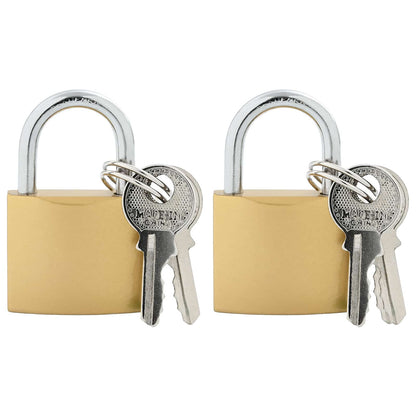 U Lock with Keys 2 pcs Brass Iron