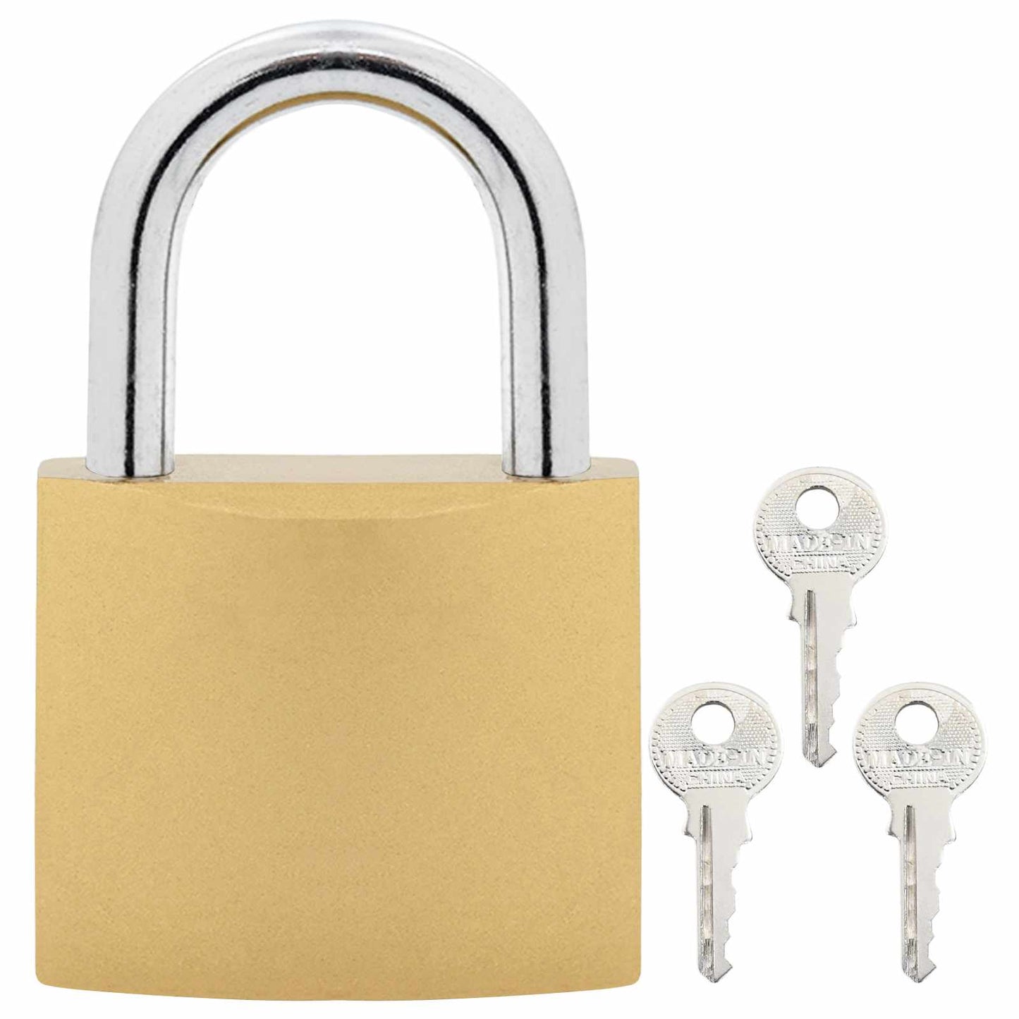 U Lock with Keys 12 pcs Brass Iron
