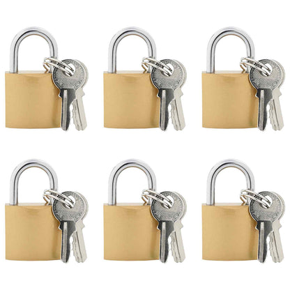 U Lock with Keys 6 pcs Brass Iron