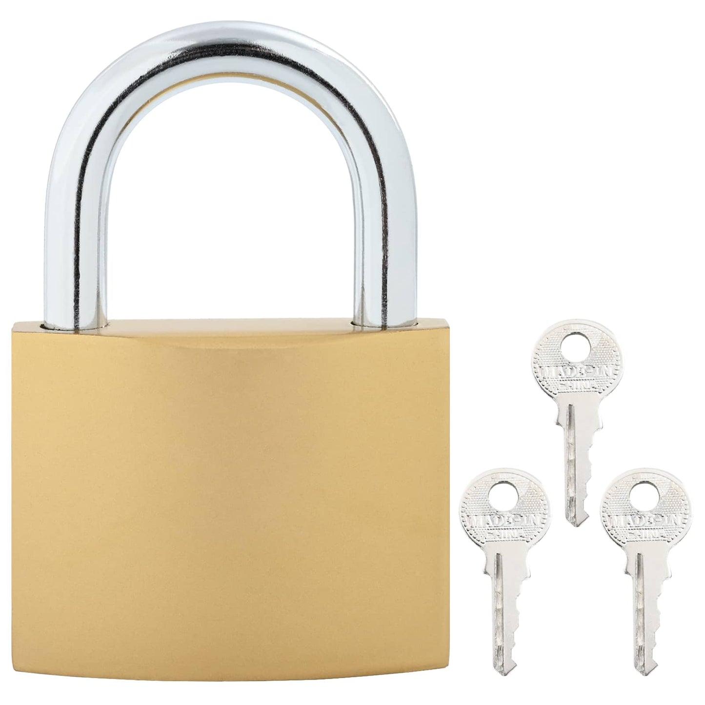U Lock with Keys 2 pcs Brass Iron
