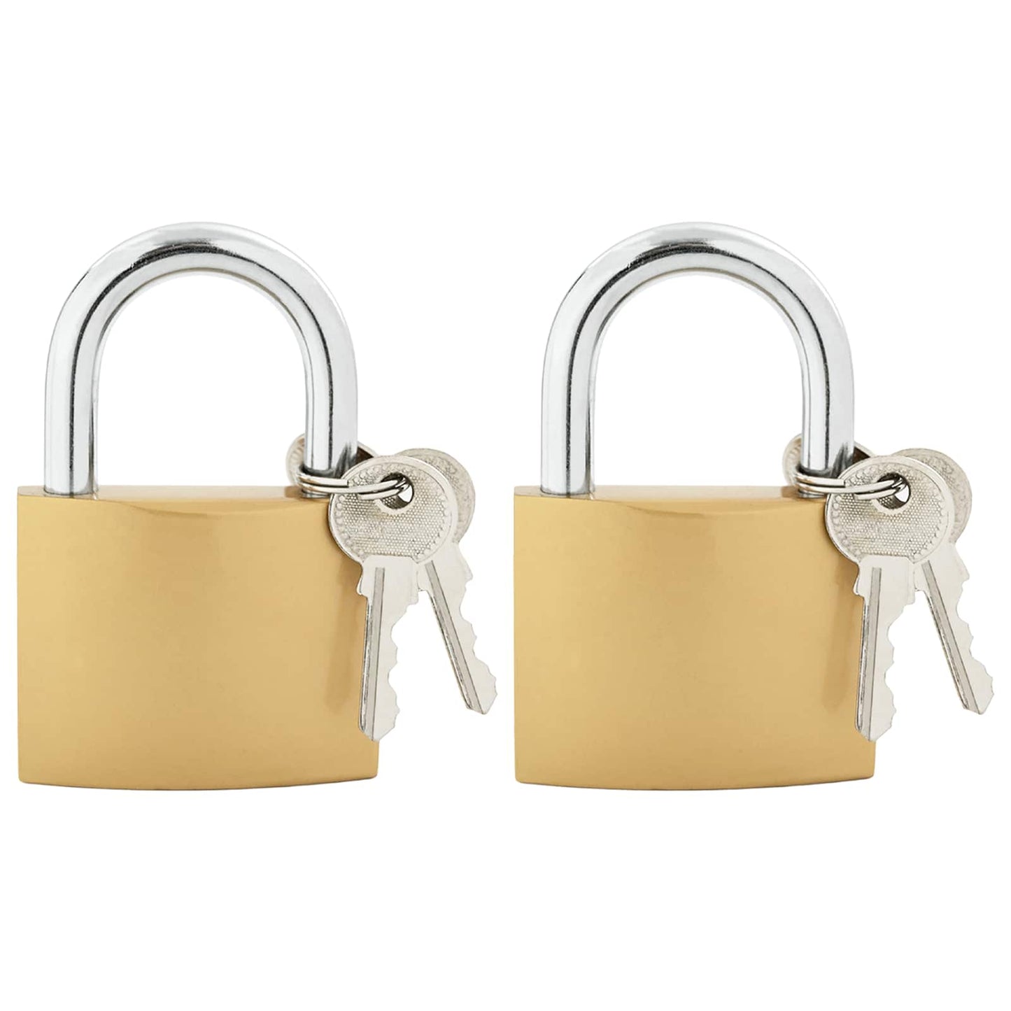 U Lock with Keys 2 pcs Brass Iron
