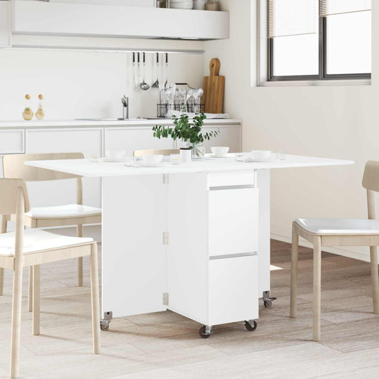 Dinning Table 2 pcs 140 x 80 x 77 cm Engineered Wood White