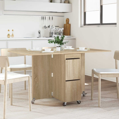 Dinning Table 2 pcs 140 x 80 x 77 cm Engineered Wood Sonoma Oak