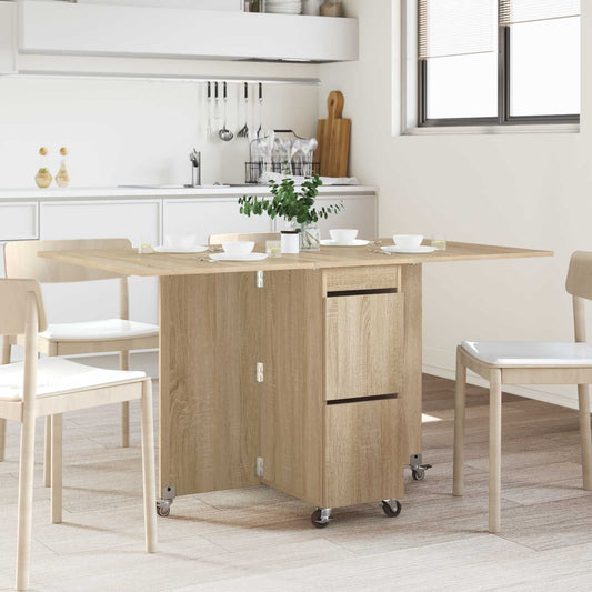 Dinning Table 2 pcs 140 x 80 x 77 cm Engineered Wood Sonoma Oak