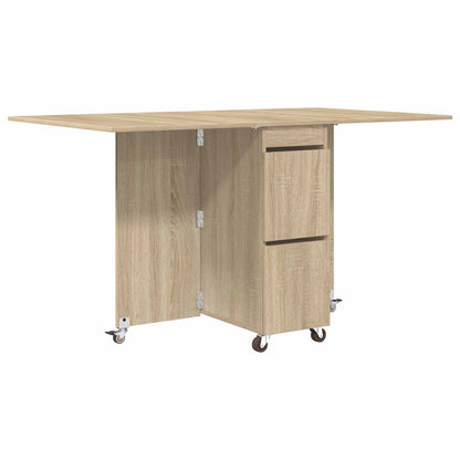 Dinning Table 2 pcs 140 x 80 x 77 cm Engineered Wood Sonoma Oak