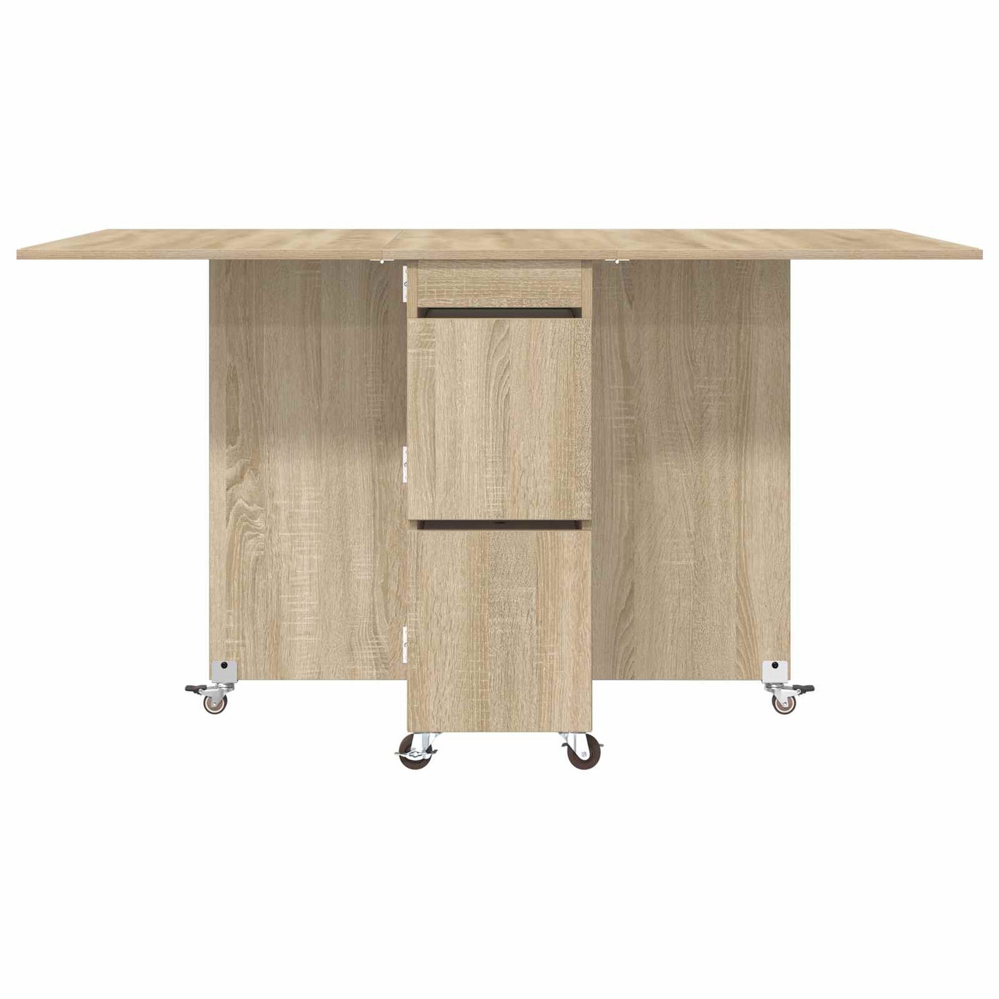 Dinning Table 2 pcs 140 x 80 x 77 cm Engineered Wood Sonoma Oak