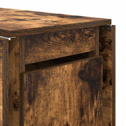 Dinning Table 2 pcs 140 x 80 x 77 cm Engineered Wood Smoked Oak