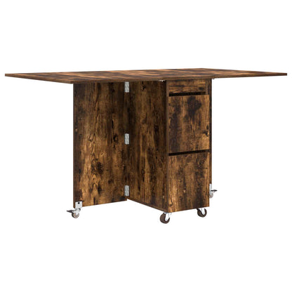 Dinning Table 2 pcs 140 x 80 x 77 cm Engineered Wood Smoked Oak